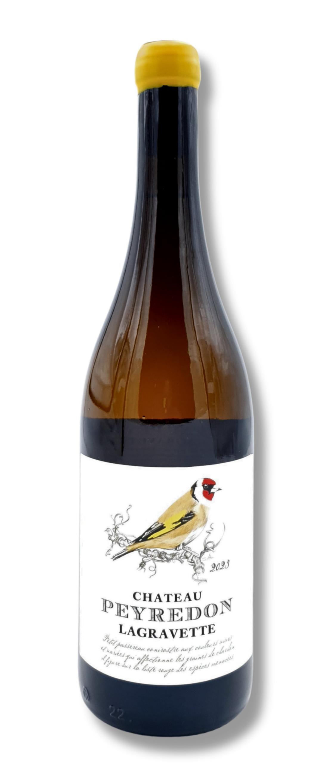 Flasche Chardonneret Bordeaux Blanc Château Peyredon Lagravette – Vorderansicht
