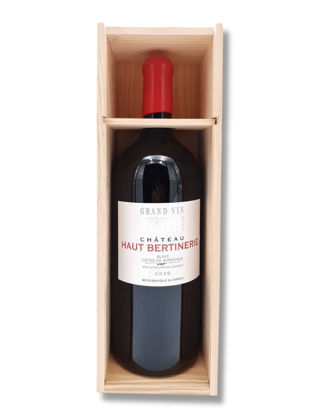 Château Haut Bertinerie Grand Vin 2020 Doppel-Magnum 300 cl – eleganter Bordeaux Blaye Côtes de Bordeaux mit Tiefe und Finesse