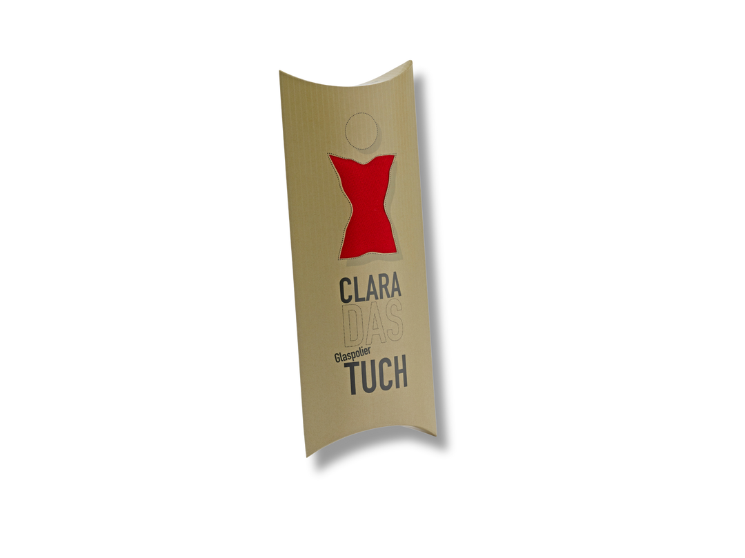 Clara Tuch – hochwertiges Mikrofasertuch für Weingläser, Glas & Spiegel