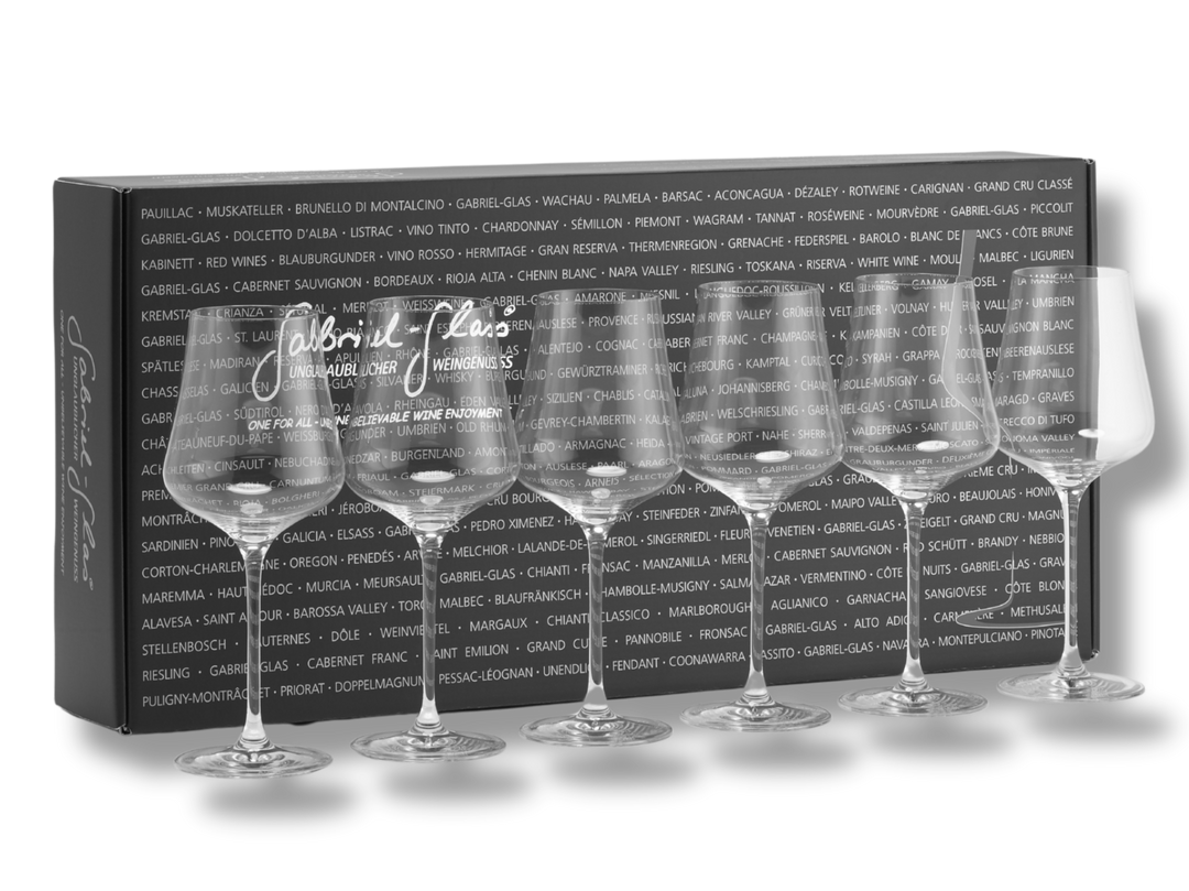 Gabriel-Glas "StandArt" Universalglas im 6er Designkarton – Kristallglas, maschinengeblasen