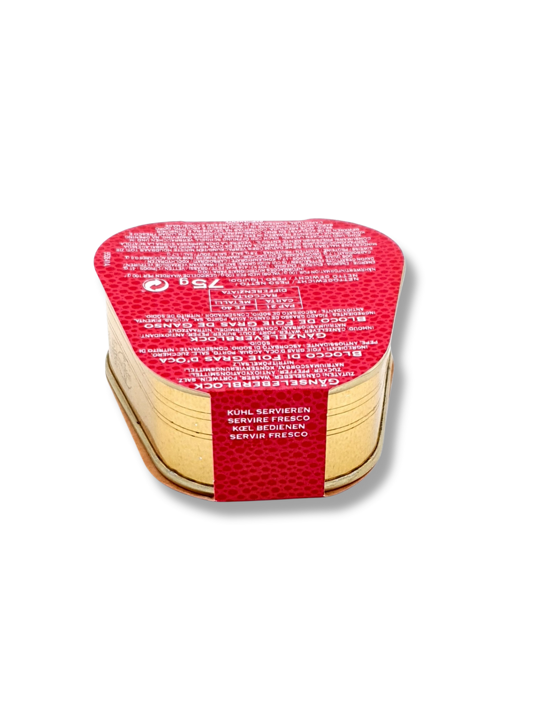 75g-Glas Bloc de Foie Gras d’Oie von Rougié – französische Gänseleberdelikatesse in eleganter Verpackung.