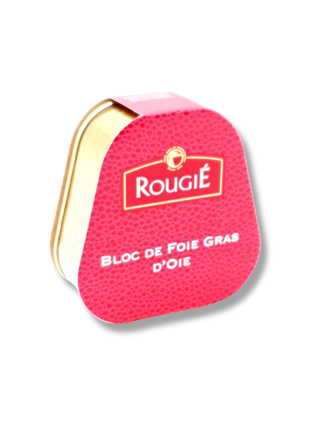 75g-Glas Bloc de Foie Gras d’Oie von Rougié – französische Gänseleberdelikatesse in eleganter Verpackung, ideal für Feinschmecker und festliche Anlässe.
