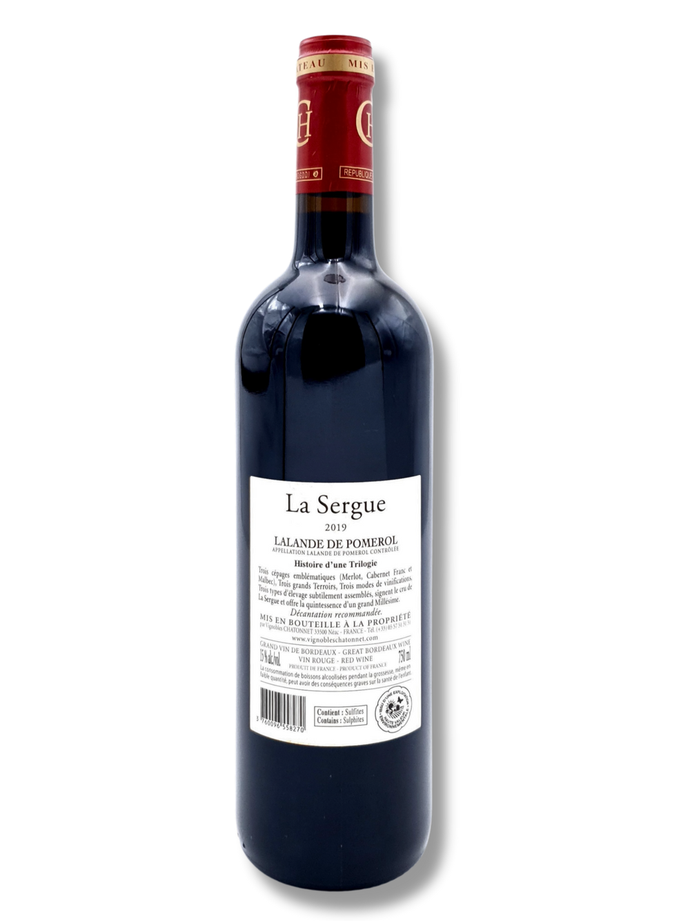 La Sergue 2019 – tief rubinroter Bordeaux mit Aromen von Cassis, Gewürzen und Schokolade