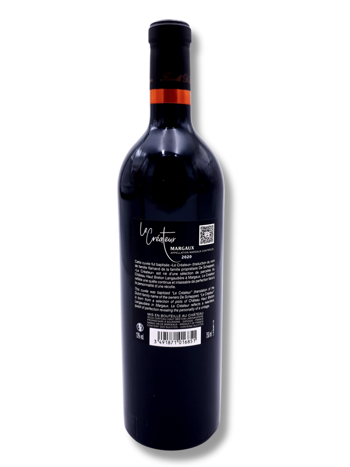 Etikett Le Créateur 2020 – Margaux AOC Rotwein von Château Haut Breton Larigaudière, De Mour