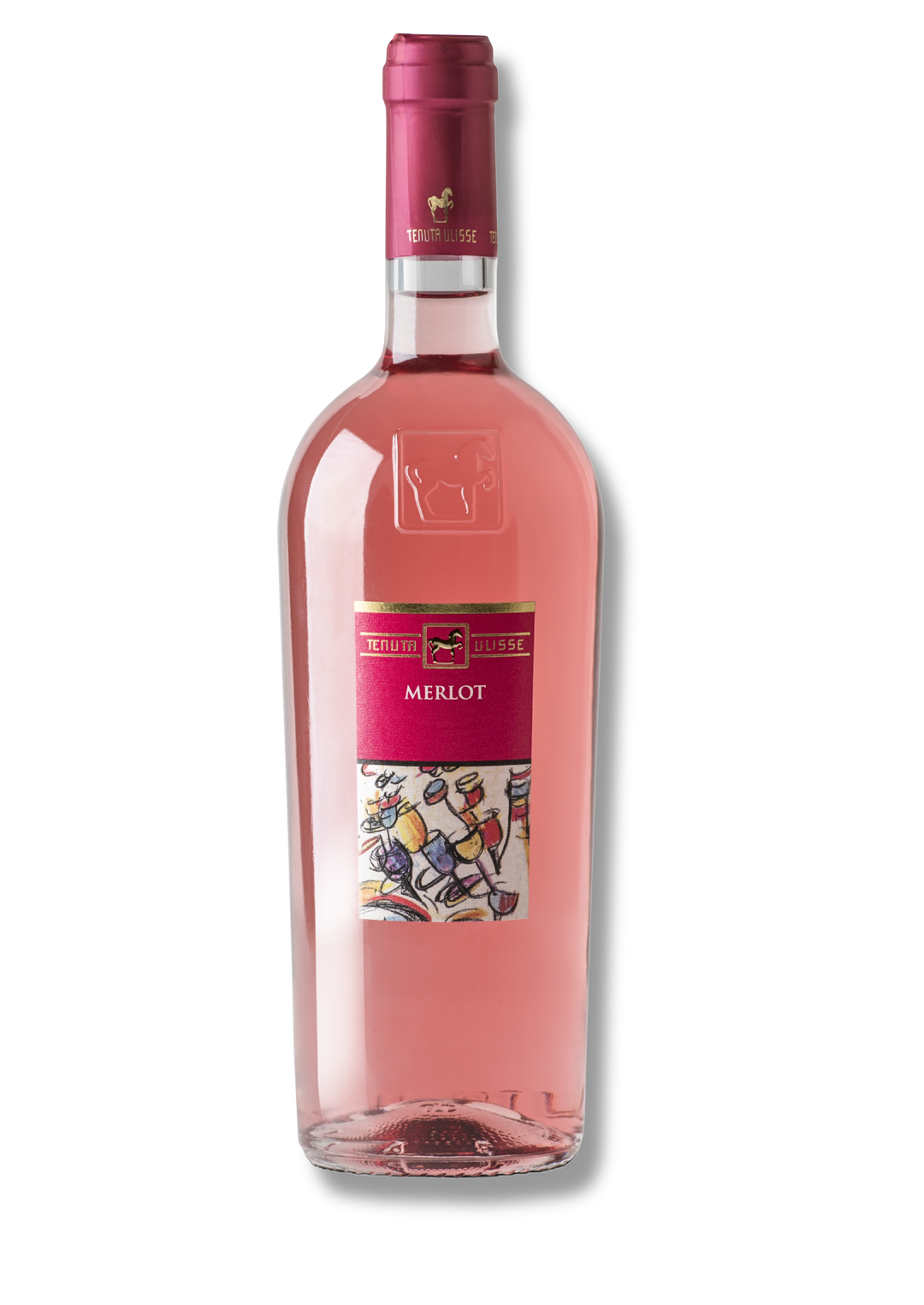 Tenuta Ulisse Merlot Rosato – italienischer Roséwein aus den Abruzzen, fruchtig, frisch, himbeerrot, perfekt zu Sommer, Aperitif und Meeresfrüchten. Etikett
