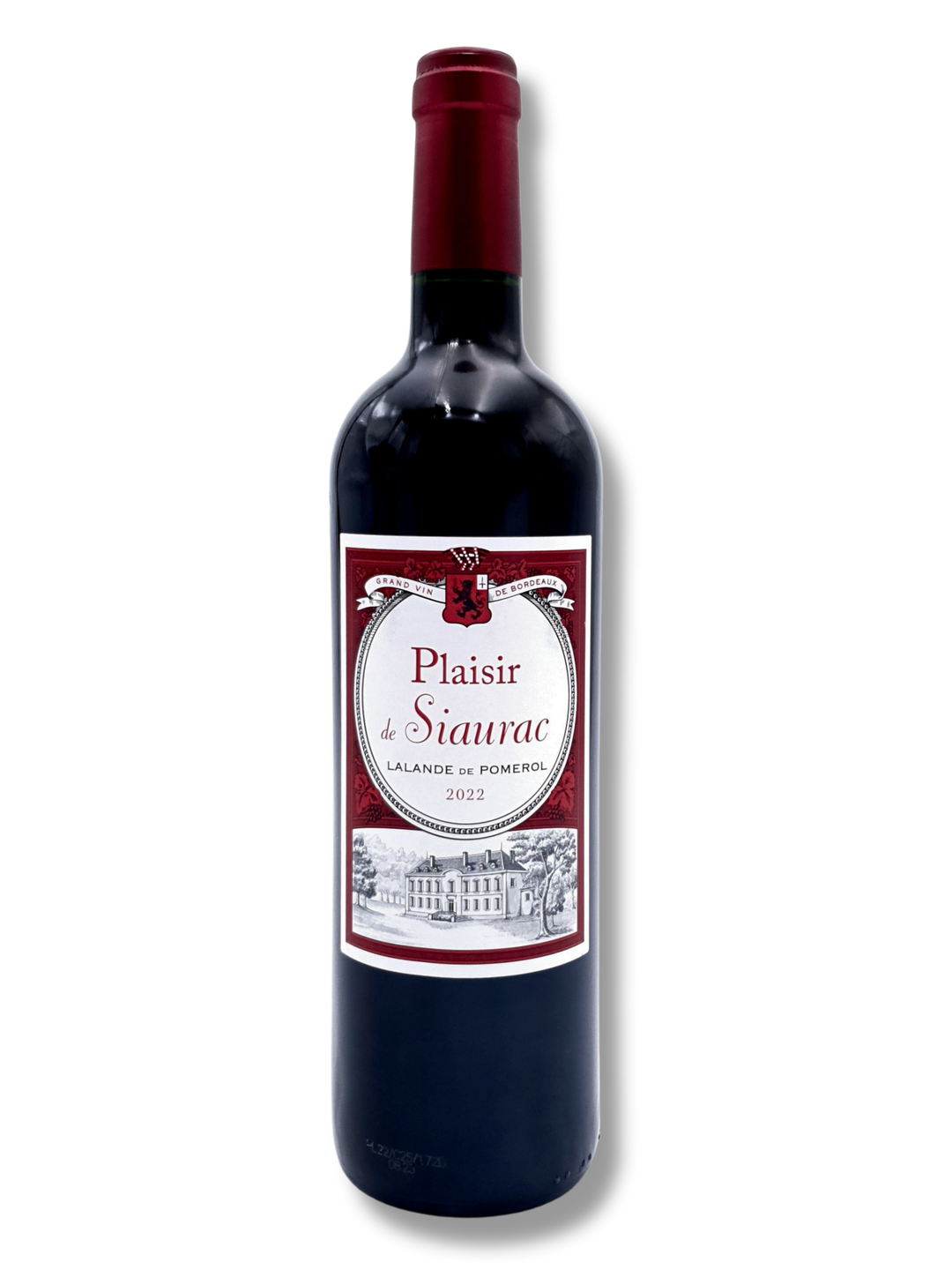 Flasche vom Cuvée Plaisir de Siaurac 2022 – Lalande-de-Pomerol Bordeaux Rotwein, fruchtig und rund