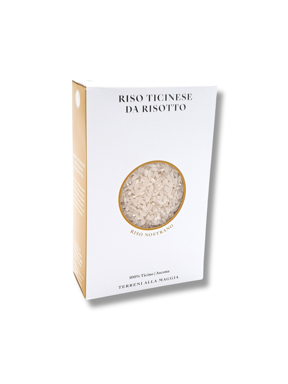 Tessiner Risotto Terreni alla Maggia – regionales Risotto aus dem Maggia-Delta mit Carnaroli-Reis - 500g-Pack im Karton.