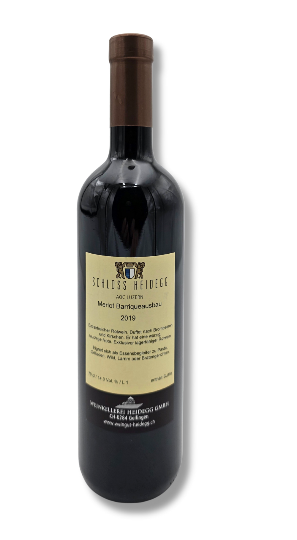 Merlot Barrique 2019 mit Noten von Brombeeren und Kirschen, im Barrique gereift